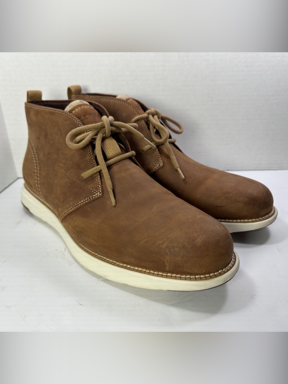 Cole Haan Brown Leather Chukka Boots Men’s Size 13 EUC Tie Closure